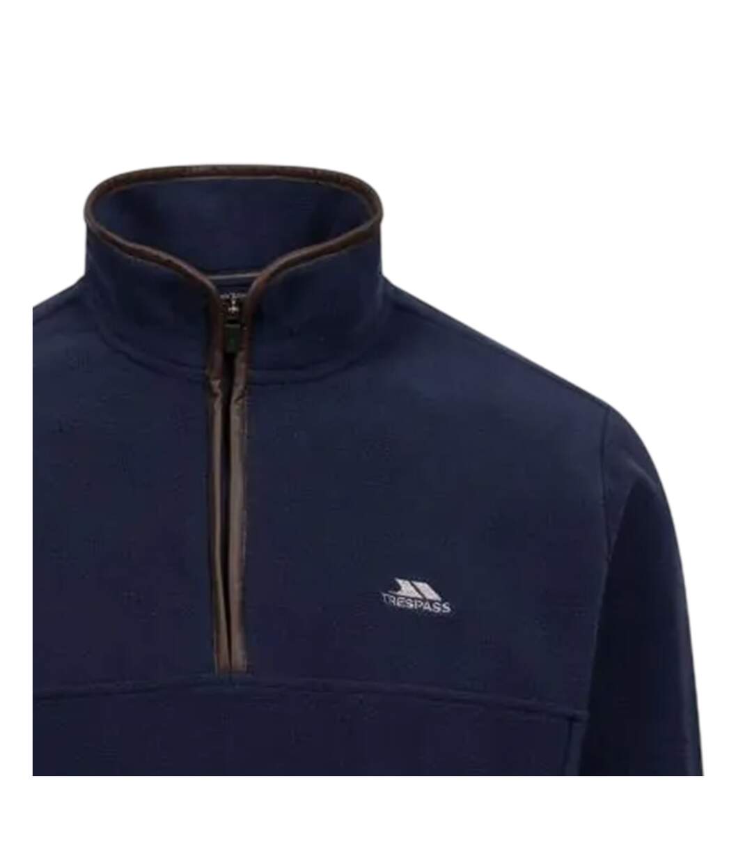 Haut Polaire Uni À Col Montant Zippé Huntar Homme Bleu Marine Trespass-3