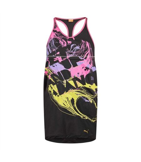 Womens/ladies Racerback Relaxed Fit Tank Top Black Puma