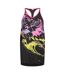 Womens/ladies Racerback Relaxed Fit Tank Top Black Puma-1