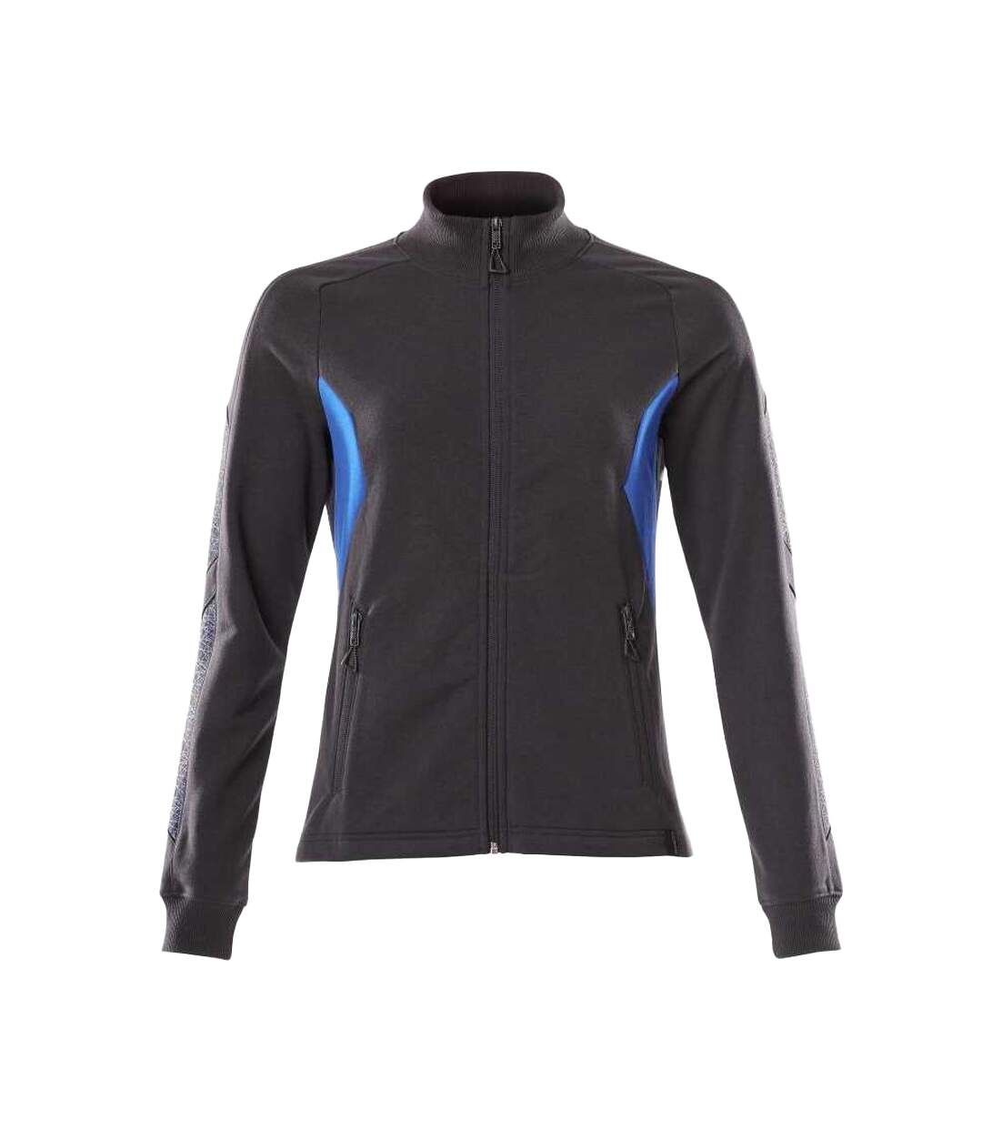 Womens/ladies Accelerate Zipped Lady Fit Jacket Dark Navy Azure Blue Mascot-1