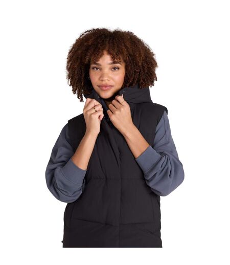 Womens/ladies Oslo Padded Gilet Jet Black Animal