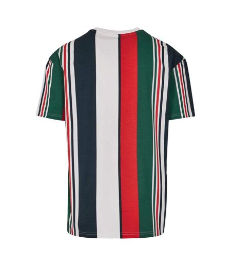 T-shirt Motif/style À Rayures Homme Blanc Bleu Marine Urban Classics