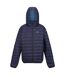 Womens/ladies Marizion Hooded Padded Jacket Navy Sea Haze Regatta-2