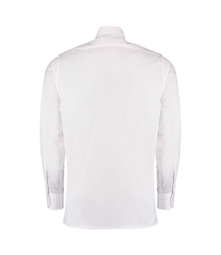 Chemise de pilote à manches longues homme blanc Kustom Kit