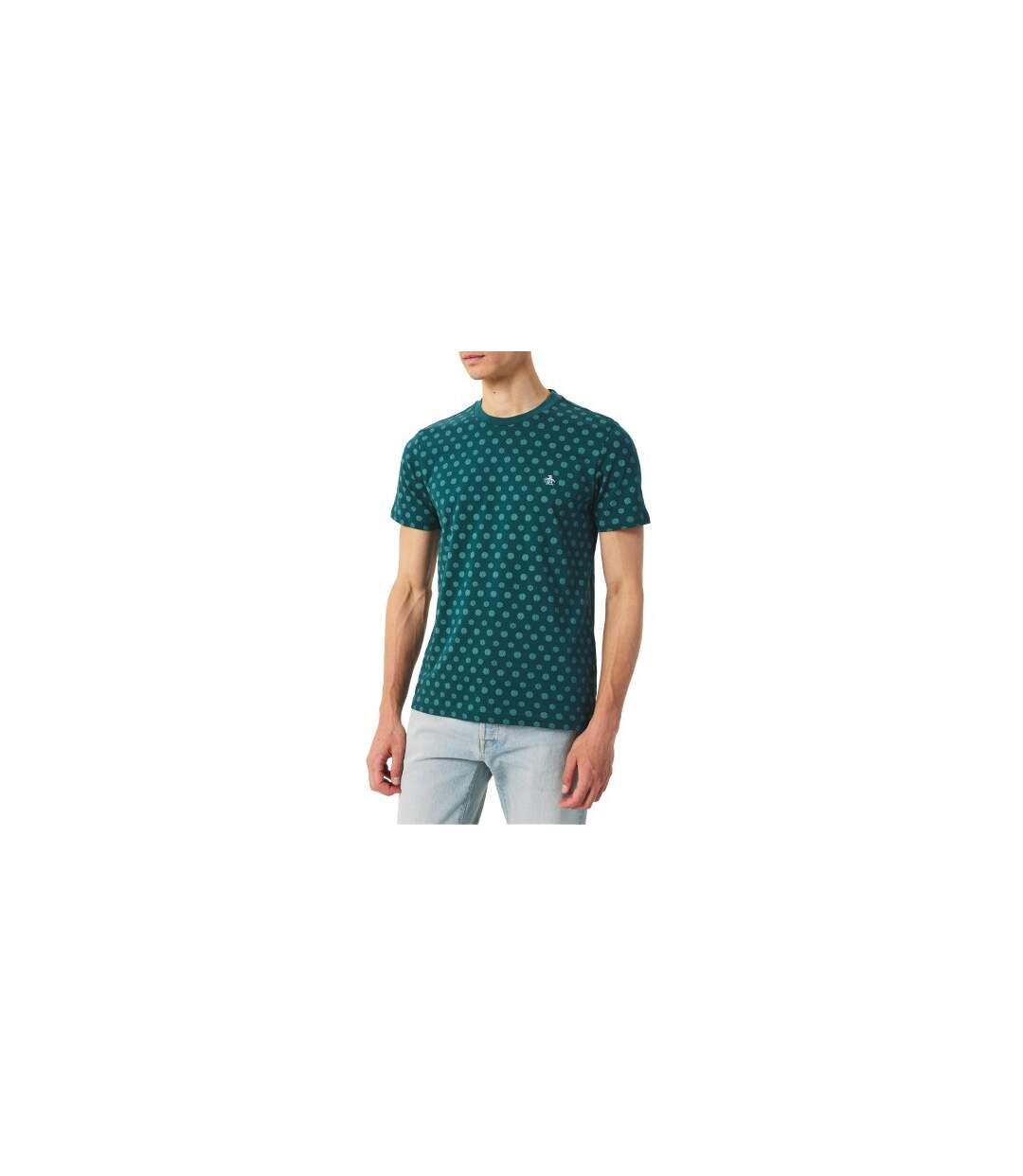 T-shirt Motif/style Géométrique Homme Sarcelle Foncé Original Penguin-1