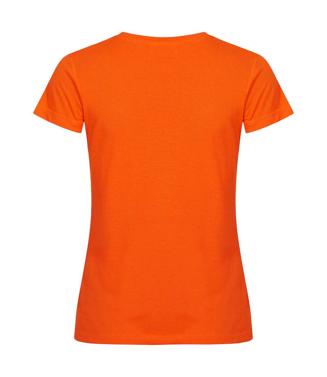 T-shirt new classic femme orange fluo Clique-2