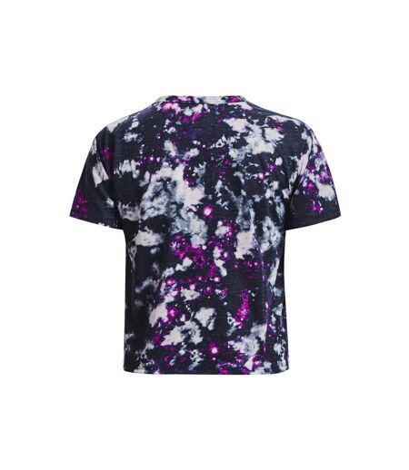 Womens/ladies Run Trail T-shirt Purple Midnight Navy Aurora Purple Under Armour