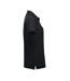 Womens/ladies Manhattan Polo Shirt Black Clique-4