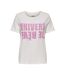 T-shirt blanc/rose femme jdy kitty-1