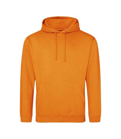 Sweat À Capuche College Adulte Orange Citrouille Awdis