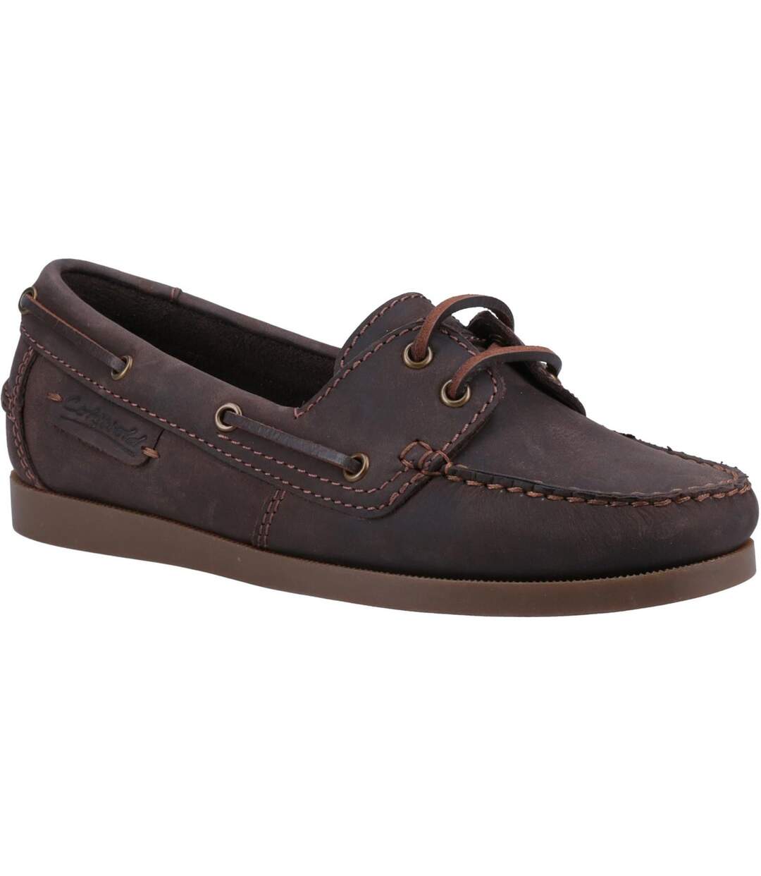 Chaussures bateau waterlane femme marron Cotswold