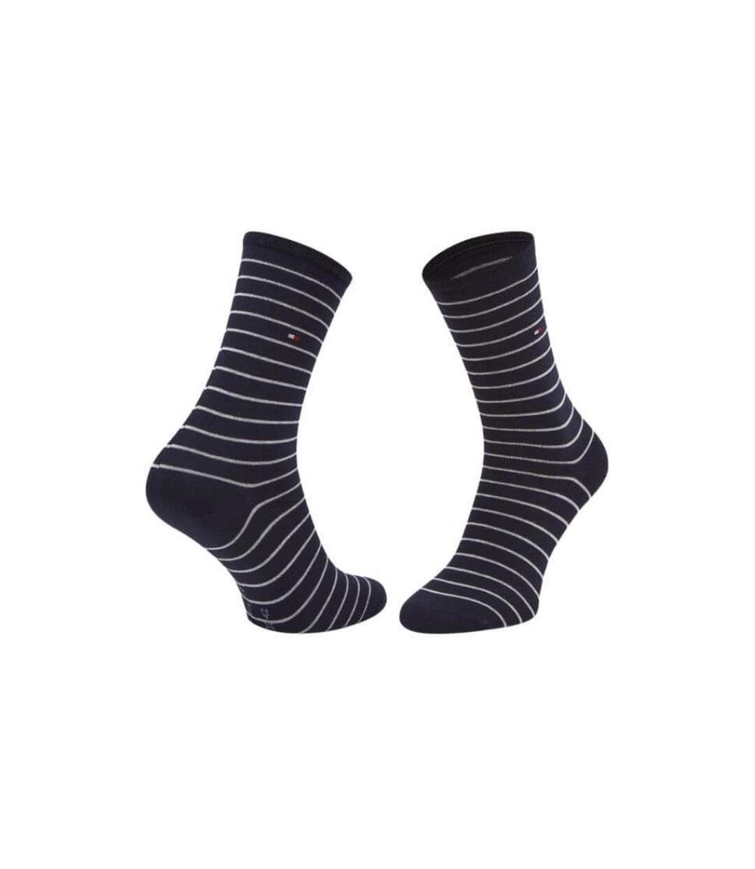 Chaussettes Motif/style Uni Femme Bleu Marine Tommy Hilfiger-3