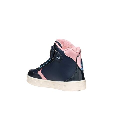 Basket Montante à Scratches Geox Enfant Skylin Girl Synt.Lea+Pea
