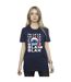 Disney Womens/Ladies Lilo And Stitch Christmas Blah Blah Blah Cotton Boyfriend T-Shirt (Bleu marine) - UTBI29970-1