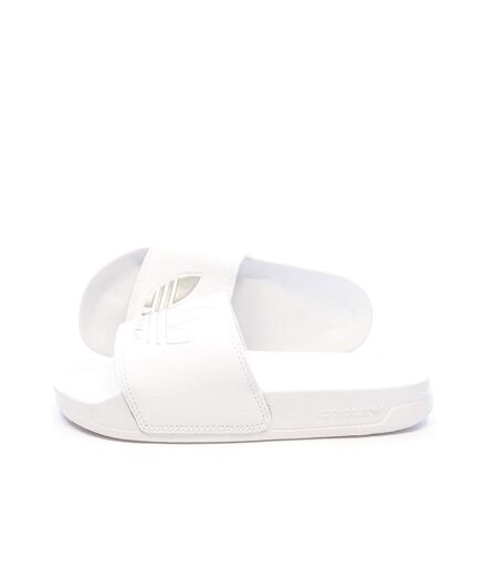 Claquettes blanches/argenté femme adidas adilette - 38