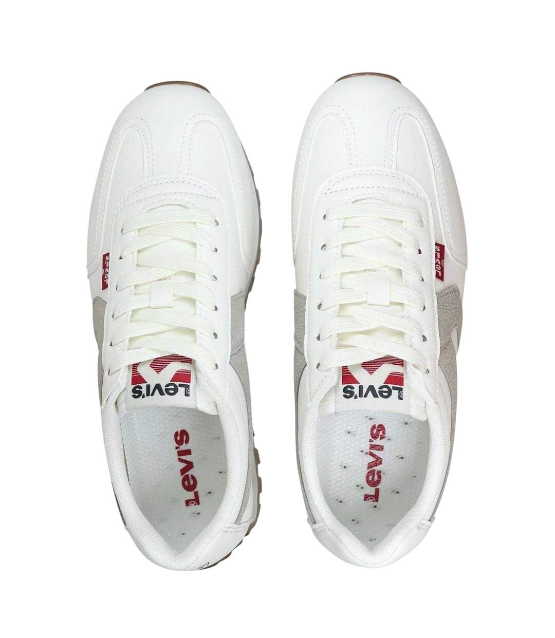 Baskets Femme Blanc Beige Gris Levis-4