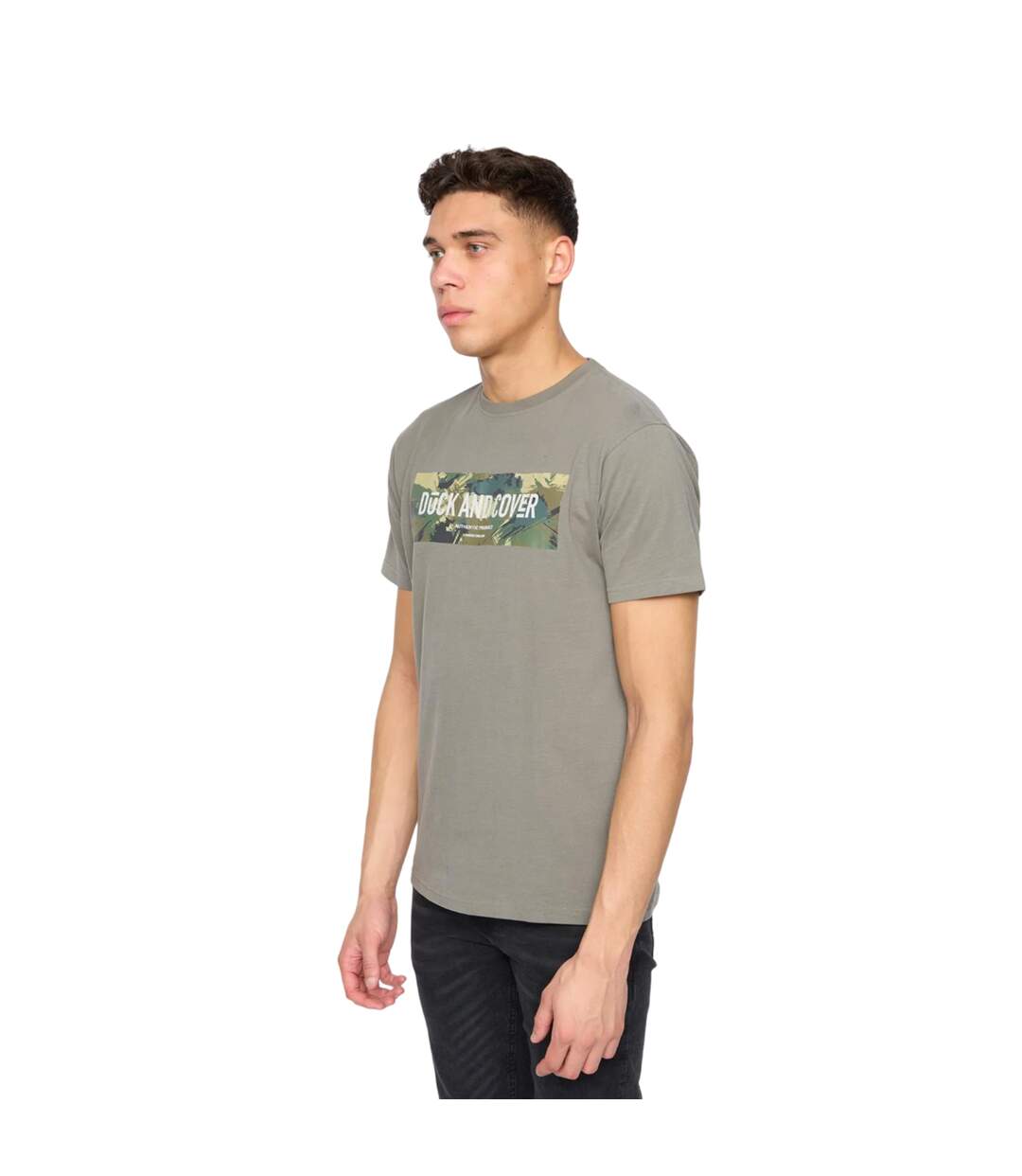 T-shirt wayfirth homme olive Duck and Cover-3