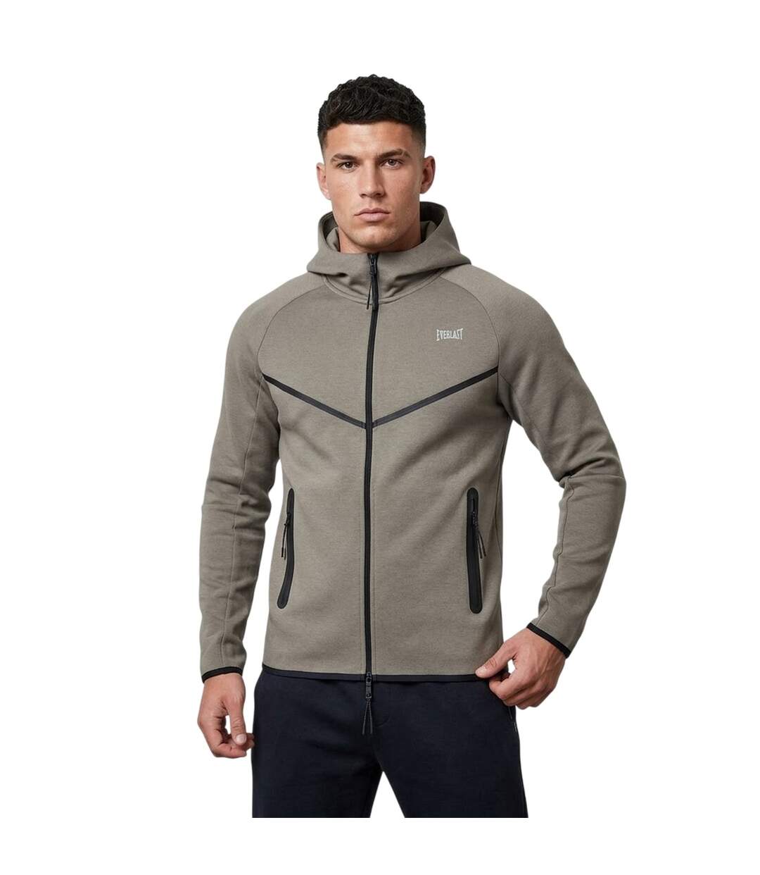 Veste À Capuche Elite Homme Kaki Everlast-4