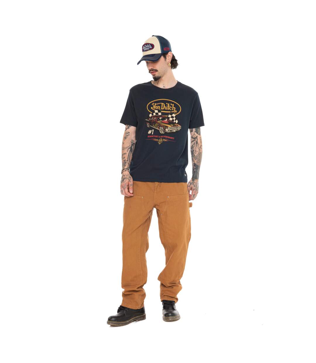 T-shirt homme regular en jersey avec print devant High Vondutch-4