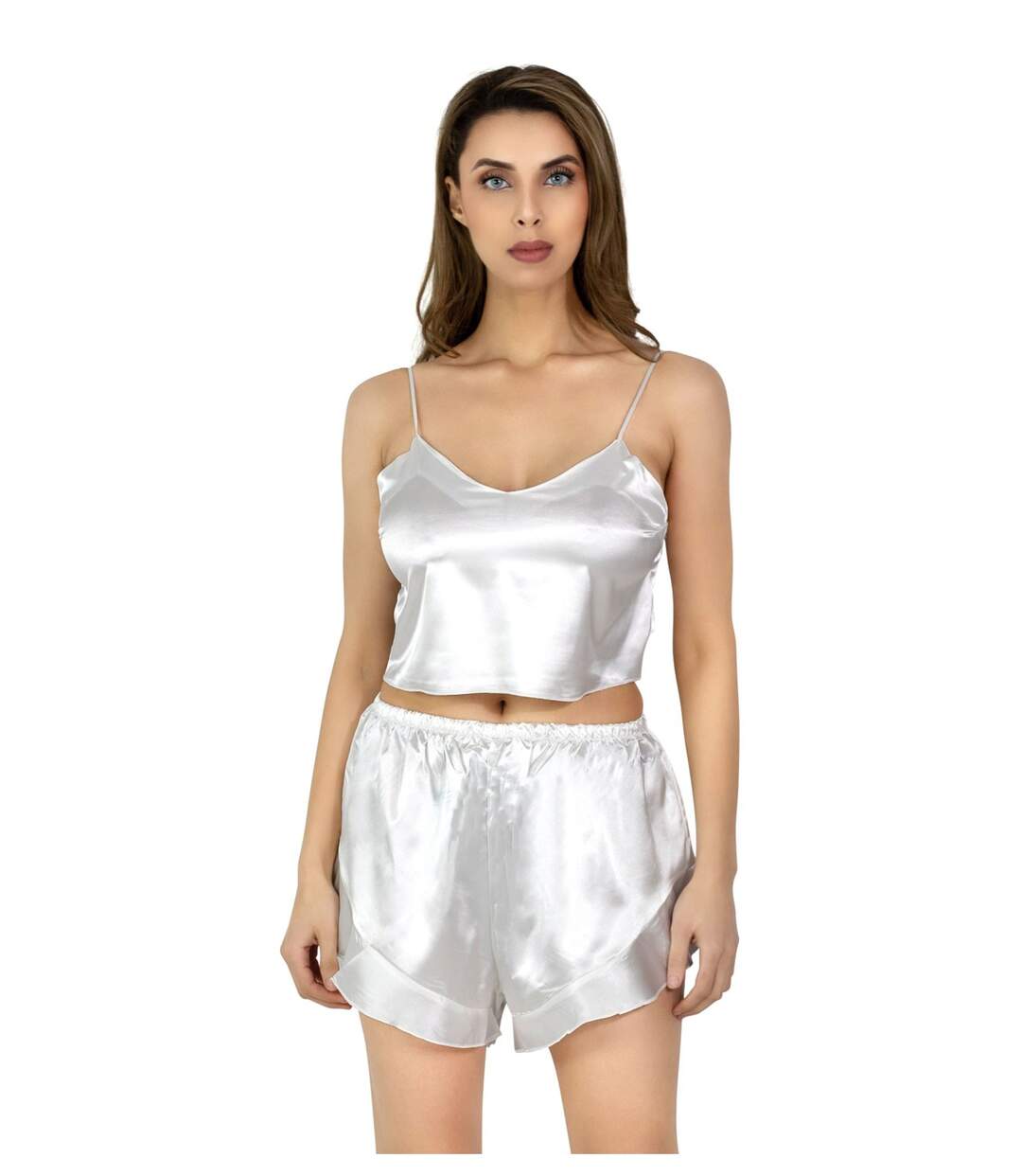 Ensemble Pyjashort fluide en satin-2