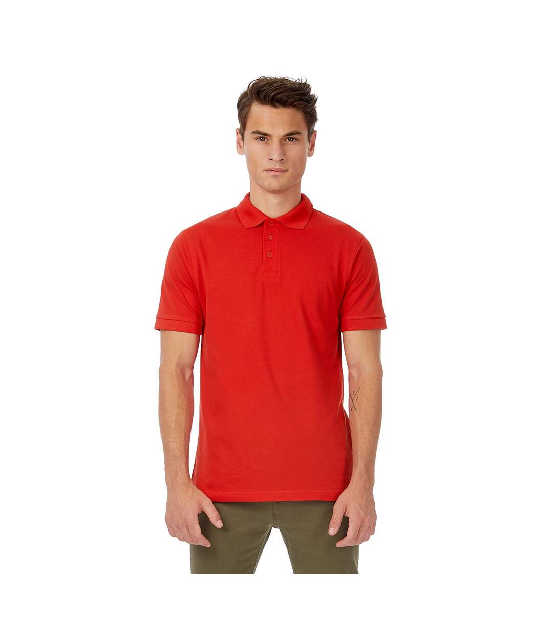 Polo à manches courtes safran homme rouge B&C B&C