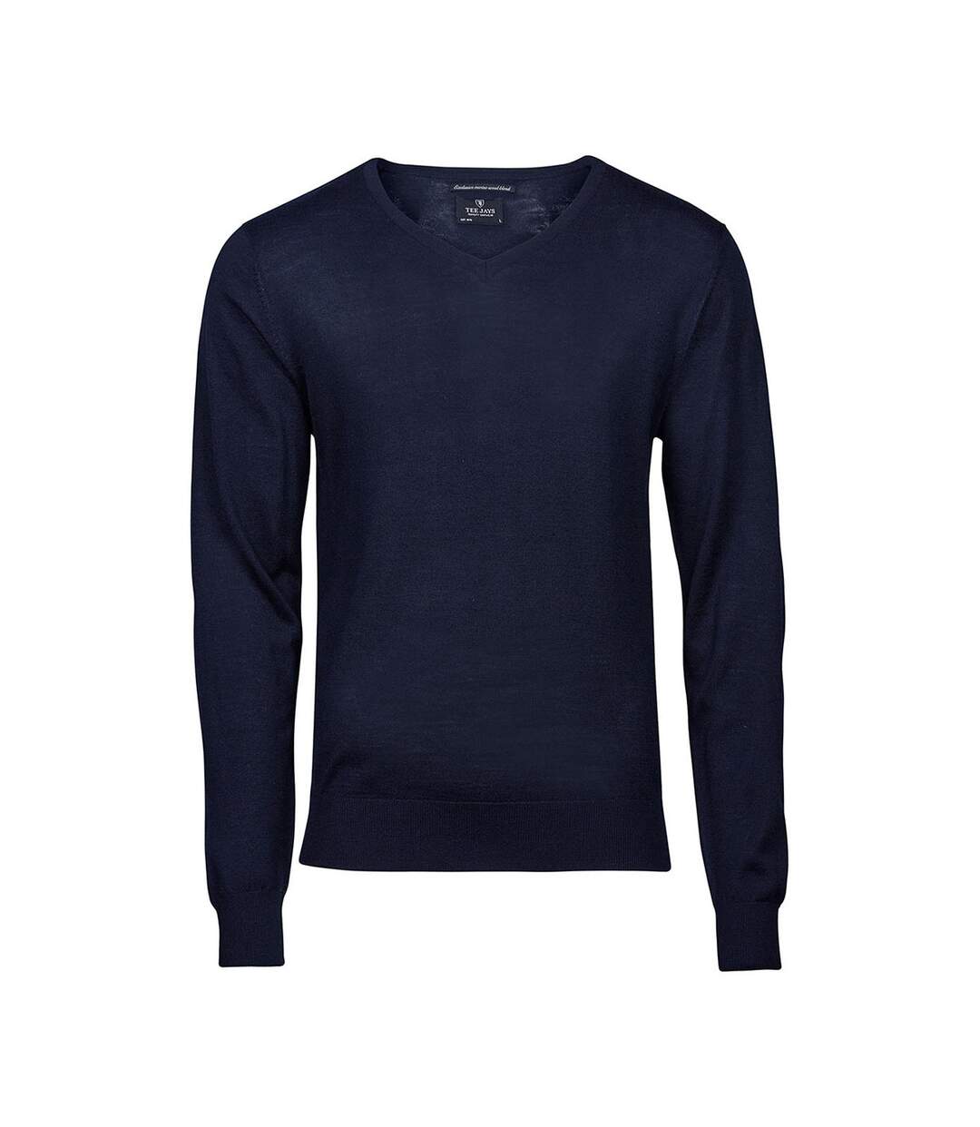 Tee Jays Mens Merino Blend V Neck Jumper (Navy) - UTPC3421