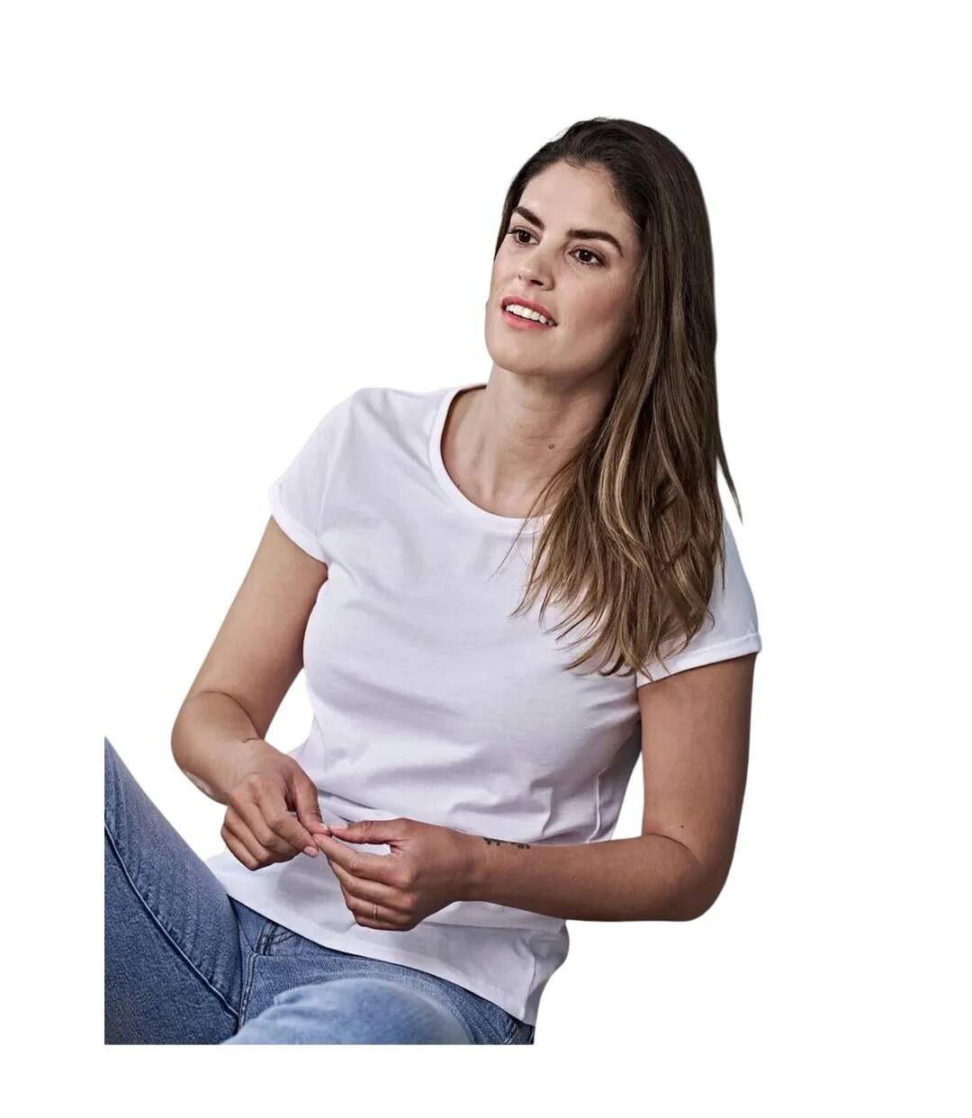 T-shirt En Coton Femme Blanc Tee Jays-1
