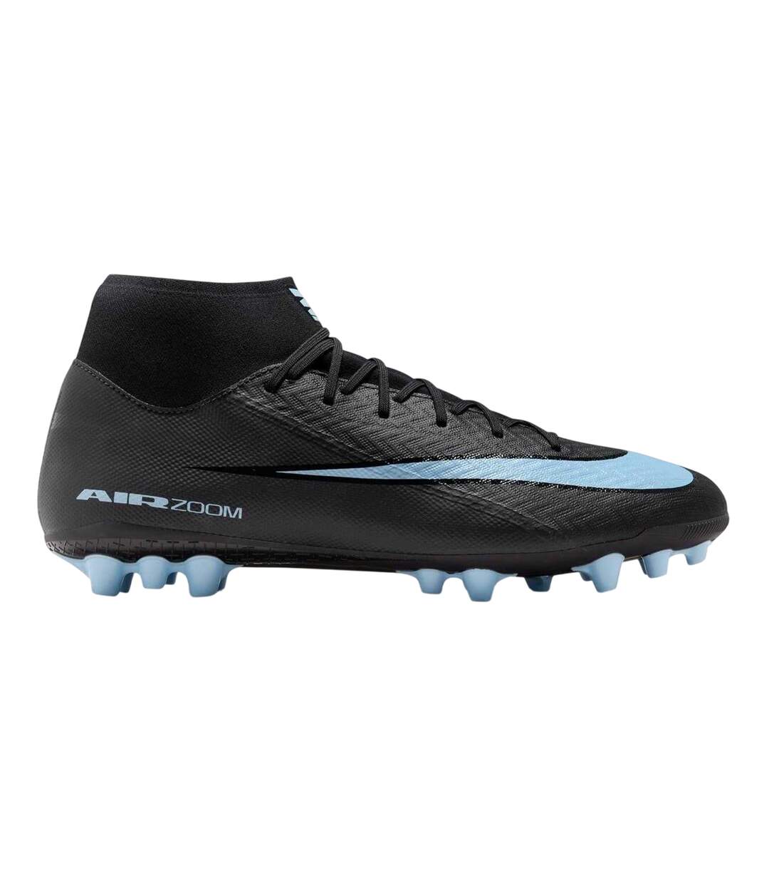 Mens Mercurial Superfly 10 Academy Leather Artificial Ground Football Boots Black Blue Nike-1