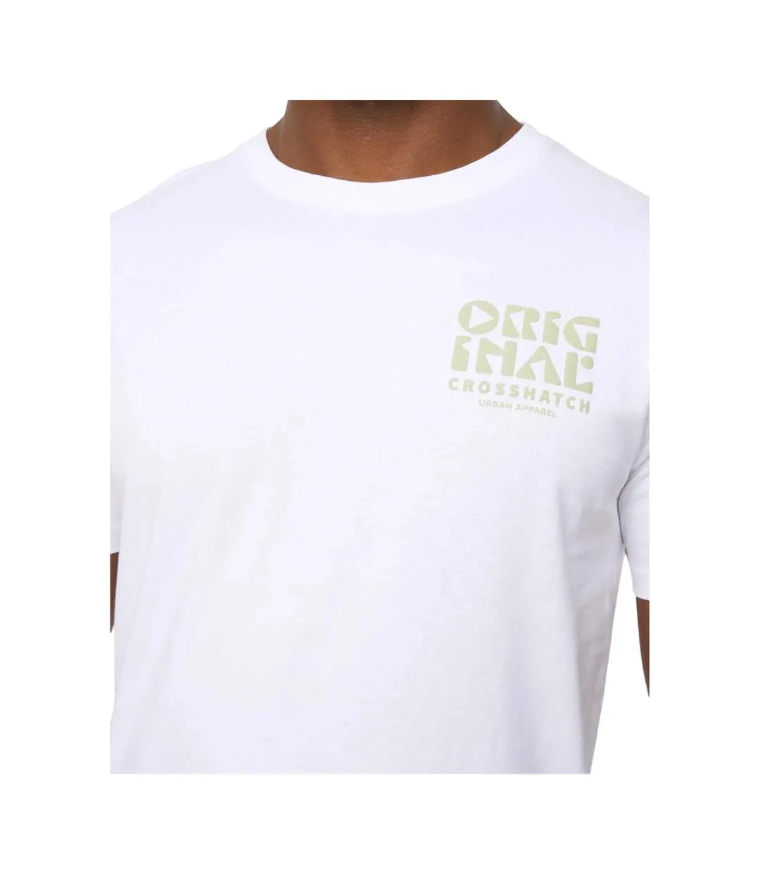 Mens Wellmoores T-shirt White Crosshatch-4