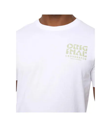 Mens Wellmoores T-shirt White Crosshatch