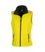 Womens/ladies core printable soft shell bodywarmer yellow/black Result