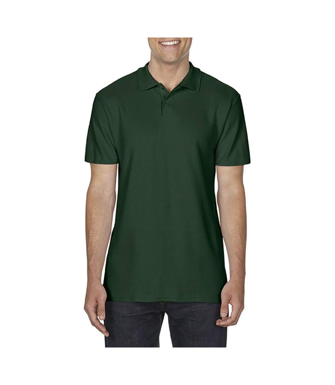 Softstyle polo homme vert foncé Gildan Gildan