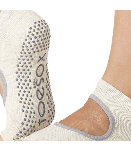 Chaussettes à demi-orteils antidérapantes bellarina femme blanc cassé Toesox