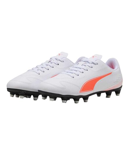 Chaussures De Foot Pour Terrain Ferme Vitoria Enfant Blanc Rouge Vif Puma