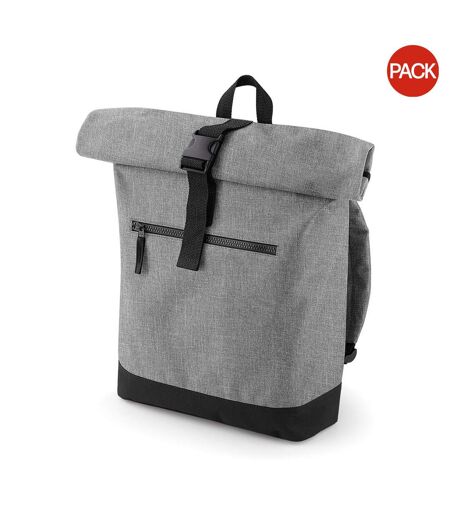 Lot de 2  Sac à dos 12 litres taille unique gris chiné/noir Bagbase