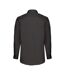 Fruit Of The Loom Mens Long Sleeve Poplin Shirt (Black) - UTBC405
