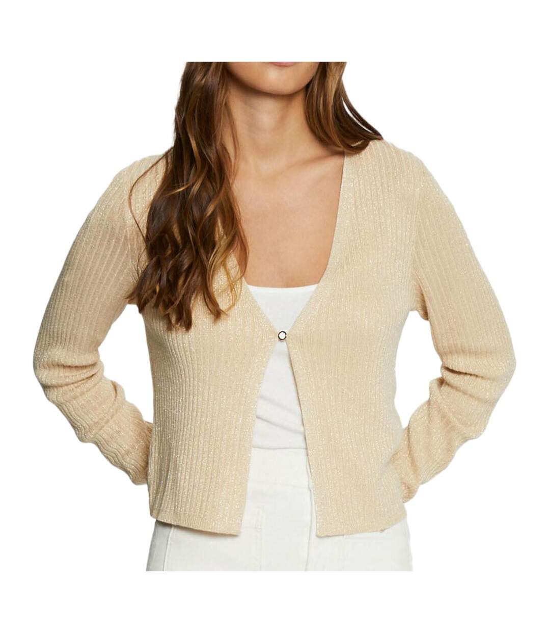 Gilet Court Beige Femme Morgan 241 MIRZI - L-1