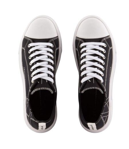 Baskets Femme Noir Blanc Armani Exchange