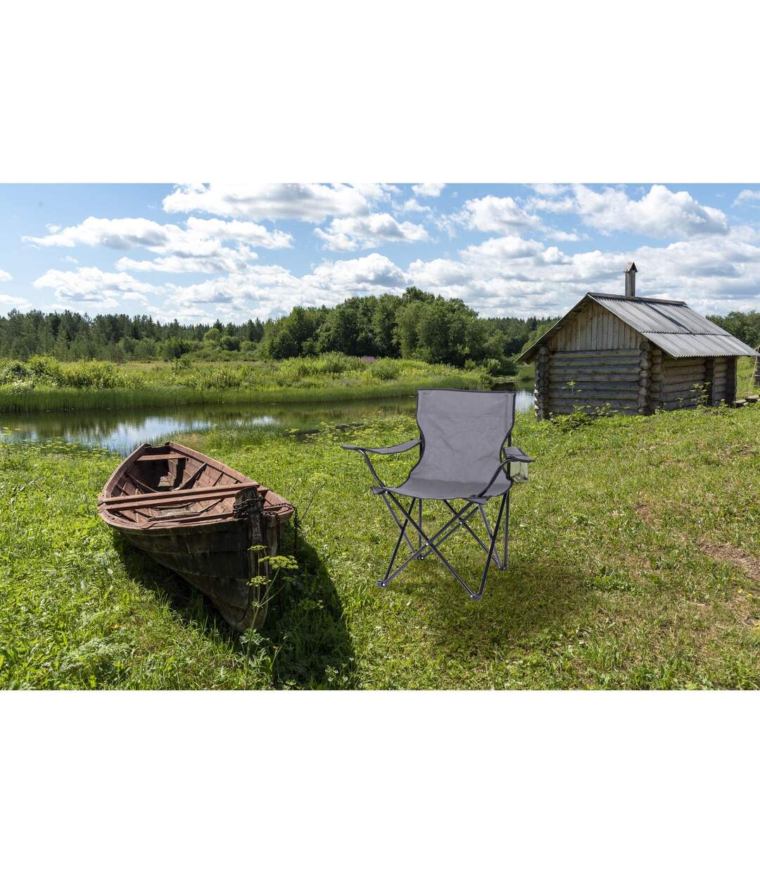 Fauteuil de camping - Gris anthracite