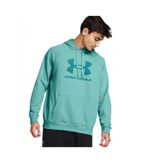Sweat À Capuche Style Logo Rival Homme Bleu Under Armour