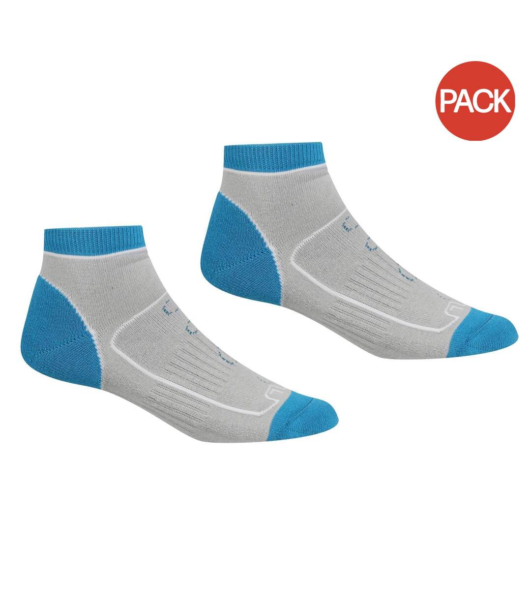 Socquettes samaris trail femme gris clair / bleu vif Regatta-1