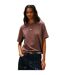 Womens/ladies Embroidered Logo Cotton Cropped T-shirt Black Walnut Tommy Jeans-4