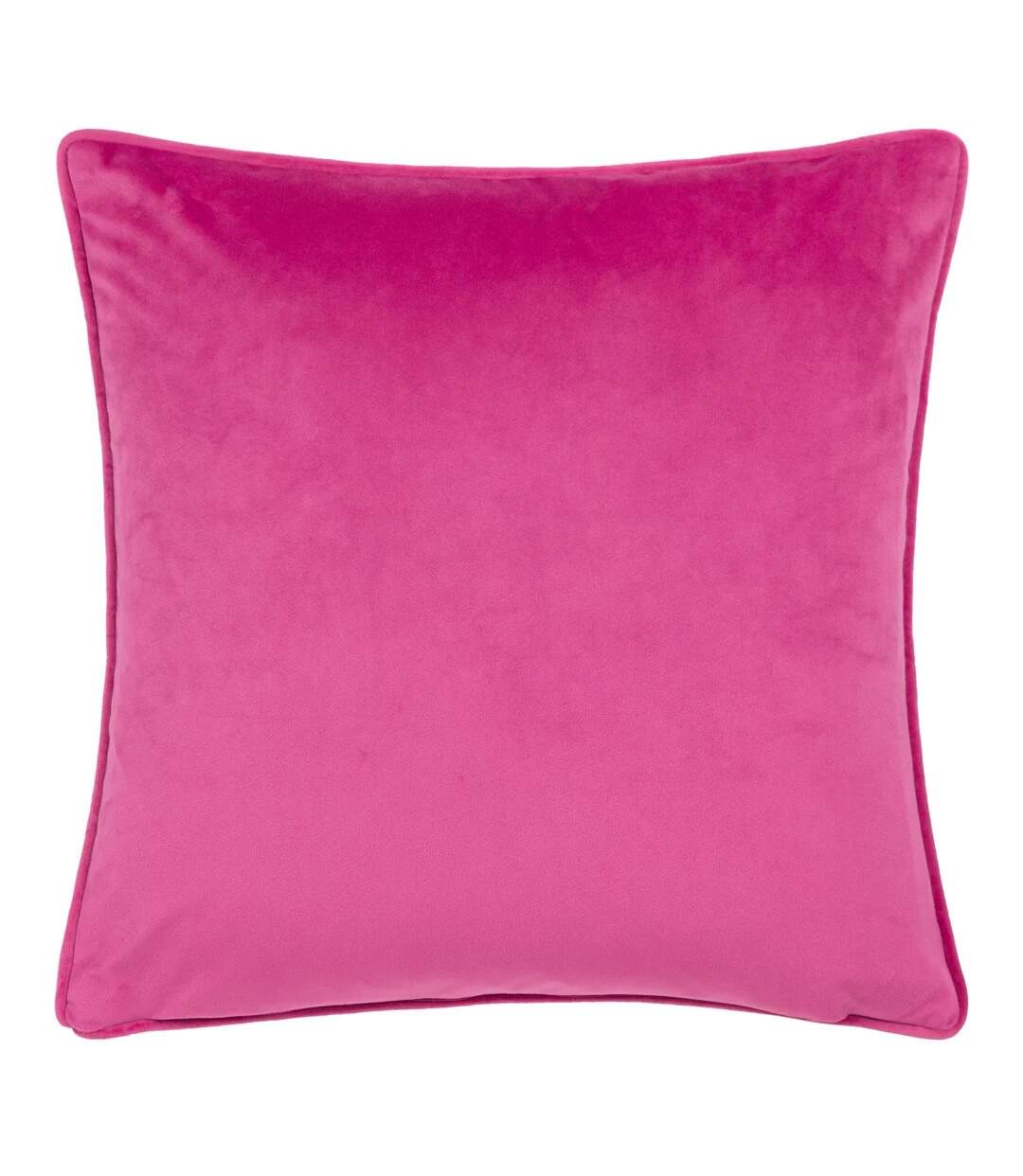 Shiitake happens velvet piped cushion cover 43cm x 43cm fuchsia Furn-2