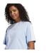 T-shirt Motif/style 3 Rayures Essentials Femme Bleu Pâle Adidas-4