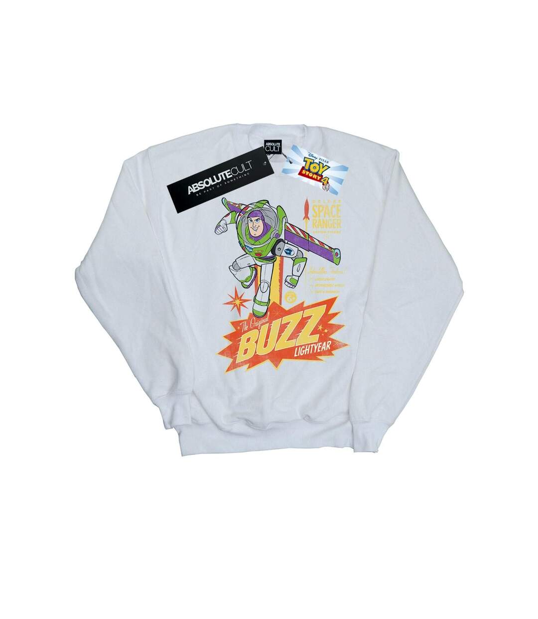 Disney Sweatshirt Womens/Ladies Toy Story 4 The Original Buzz Lightyear (Blanc) - UTBI42071-1