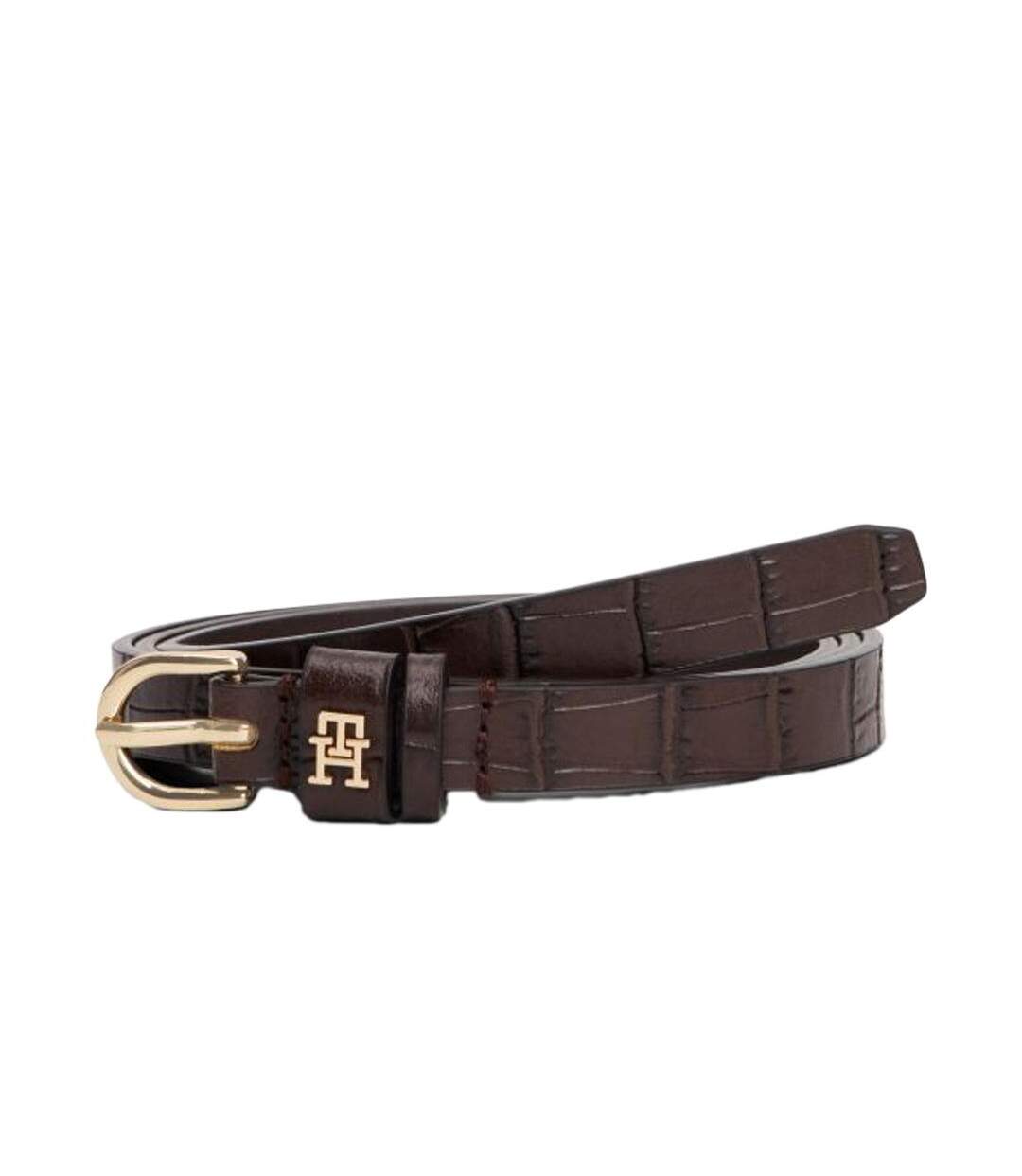 Ceinture marron foncé femme tommy hilfiger essential-1
