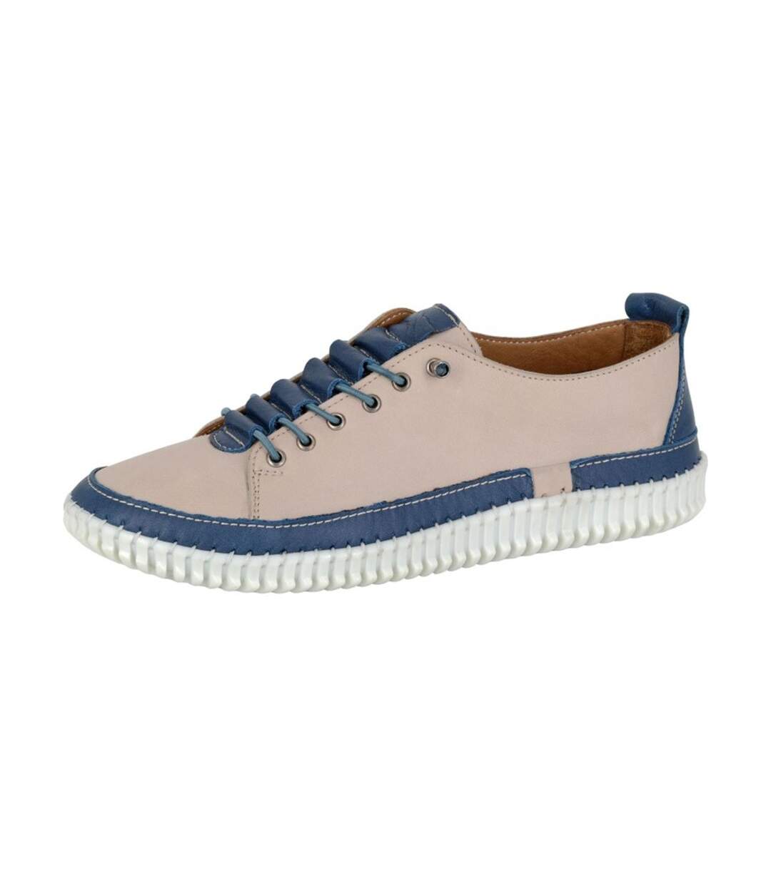 Baskets Femme Beige Bleu Mod Comfys-2