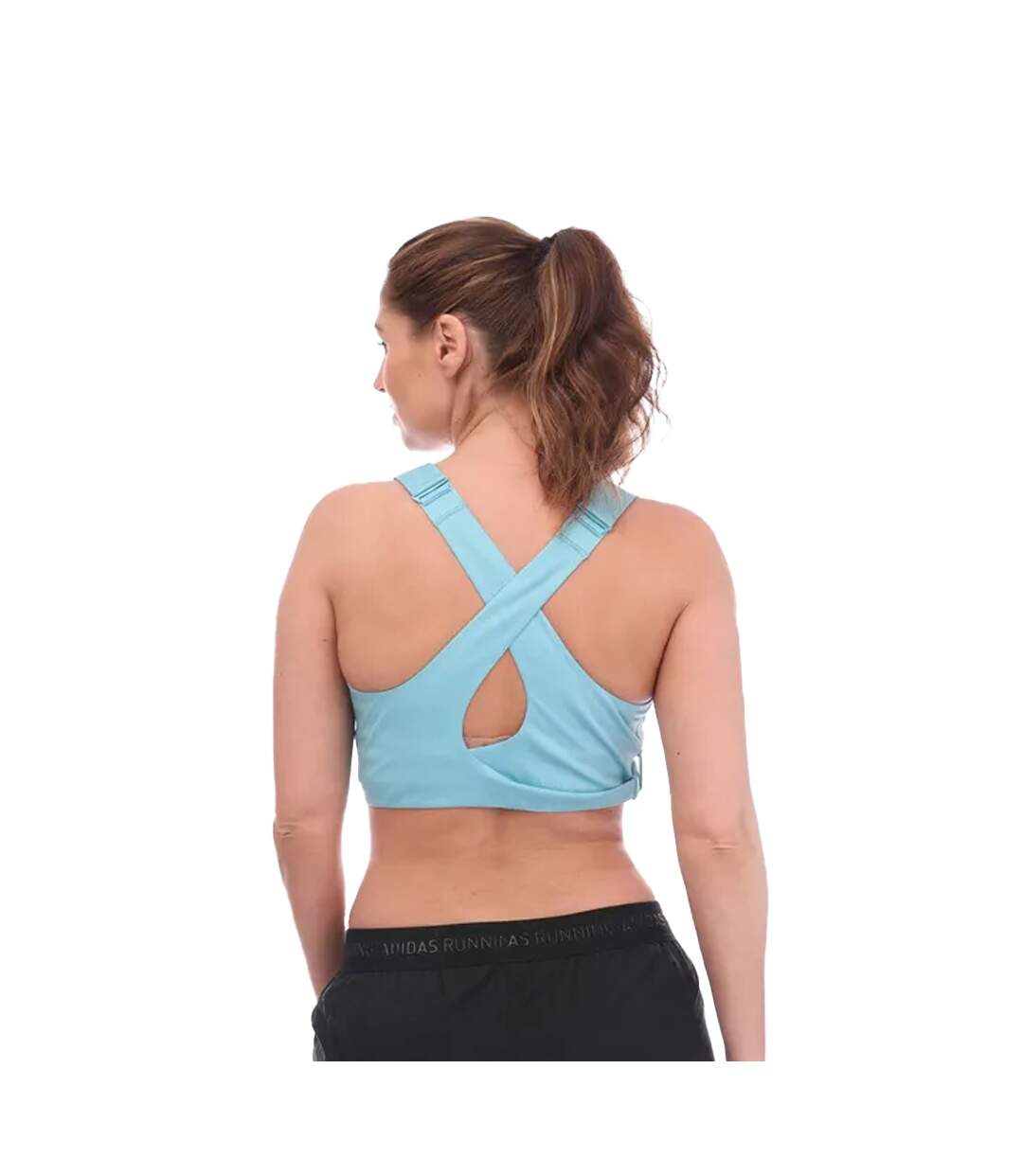 Womens/ladies fast impact high support sports bra blue Adidas-2