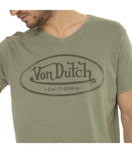 T-shirt homme col V en coton avec logo Tyron Vondutch