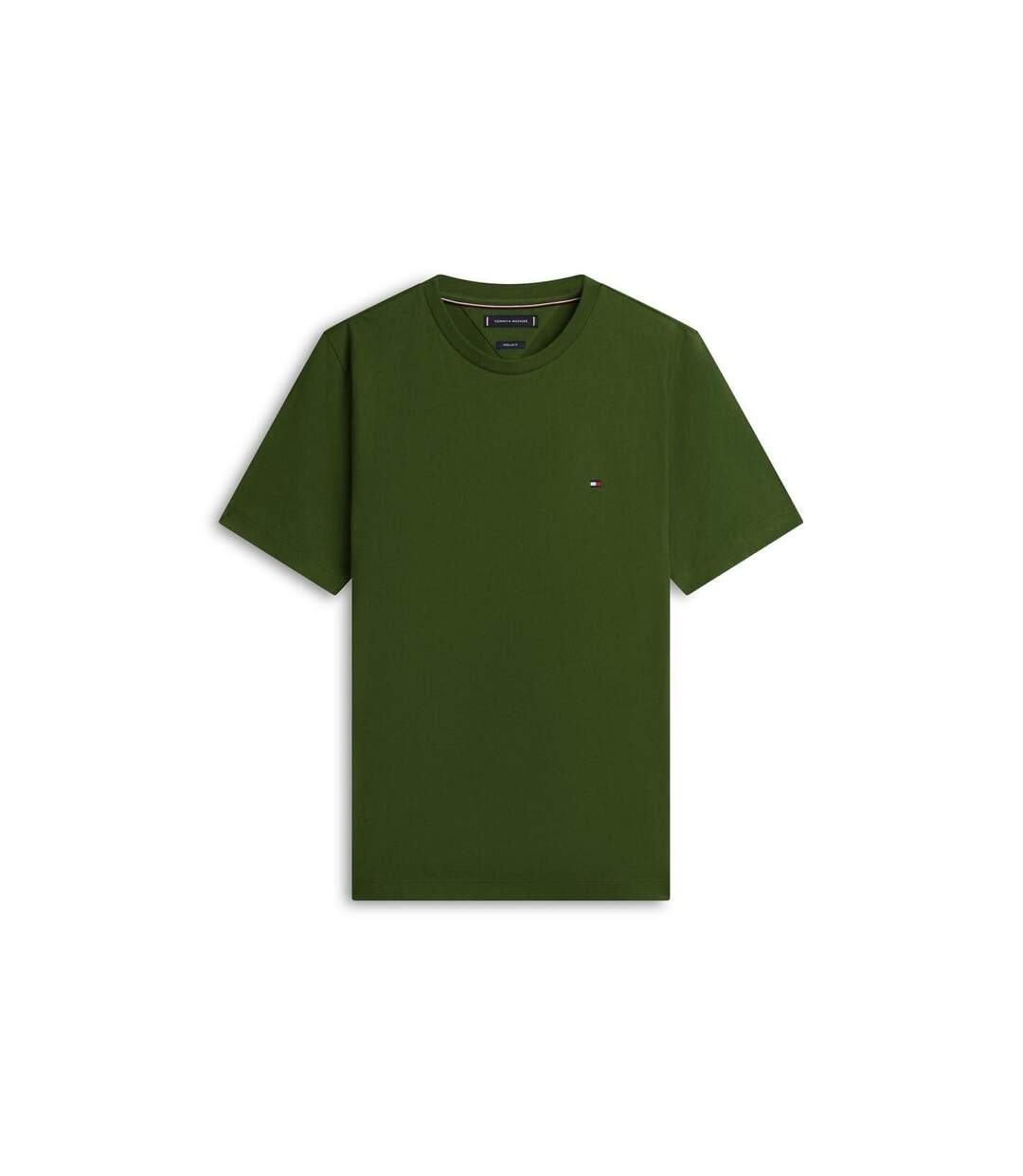 Mens Embroidered Logo Crew Neck T-shirt Deep Pine Tommy Hilfiger-1